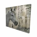 Fondo 16 x 20 in. Rustic White Horse-Print on Canvas FO3340446